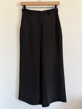 h&m black wide-leg trousers